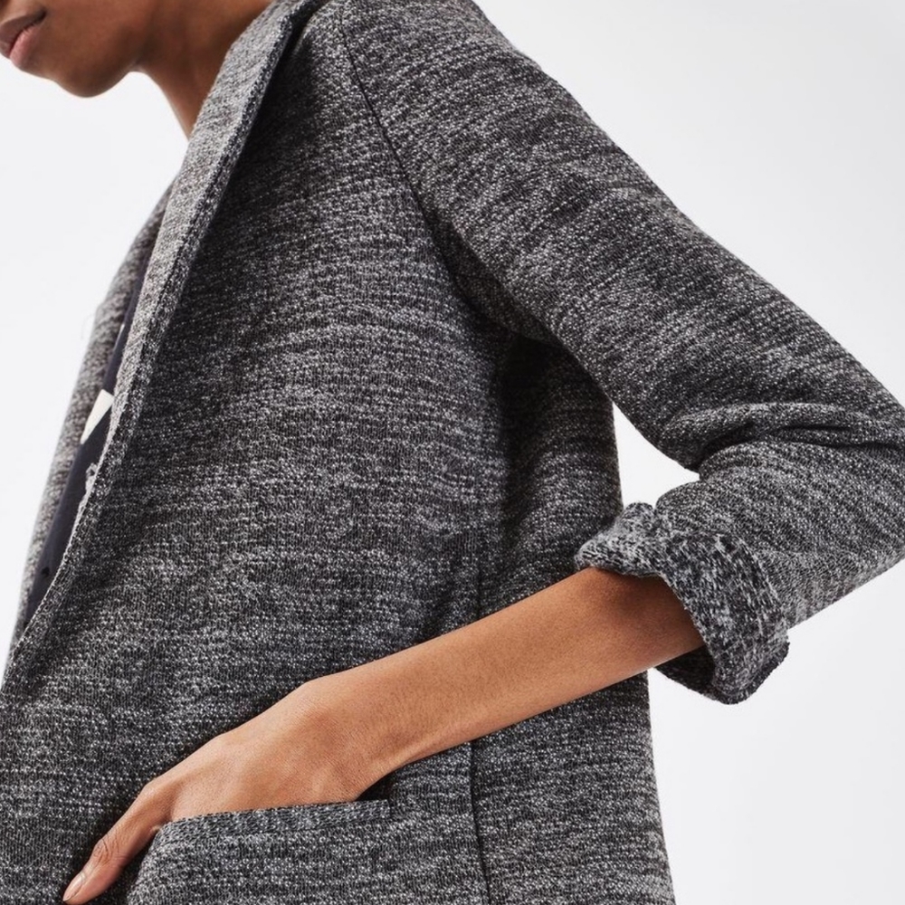 Topshop Gray Knit Blazer